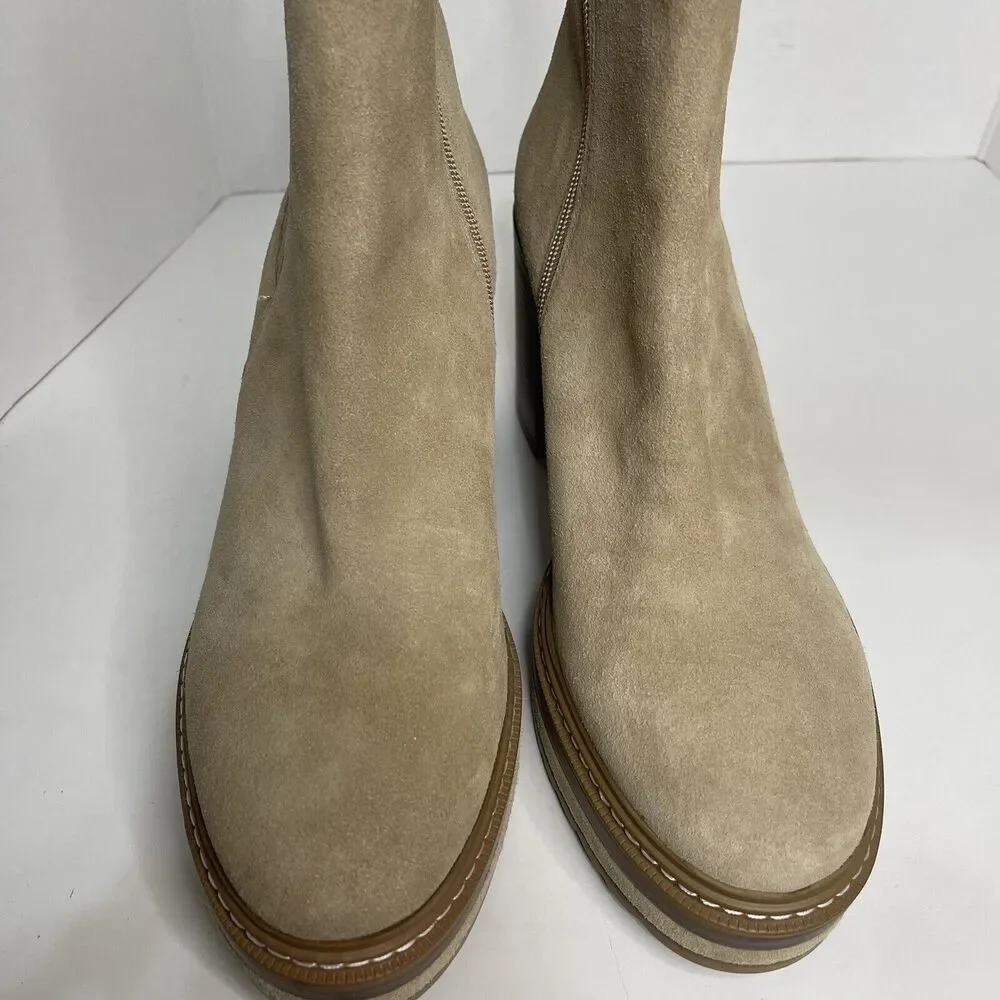 Steve Madden Womens Searches Boot Sand Suede Size 11 M New Without Box